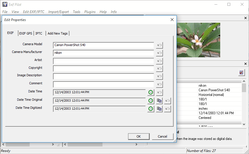 Editing, Creating and Viewing EXIF data with free Exif editor